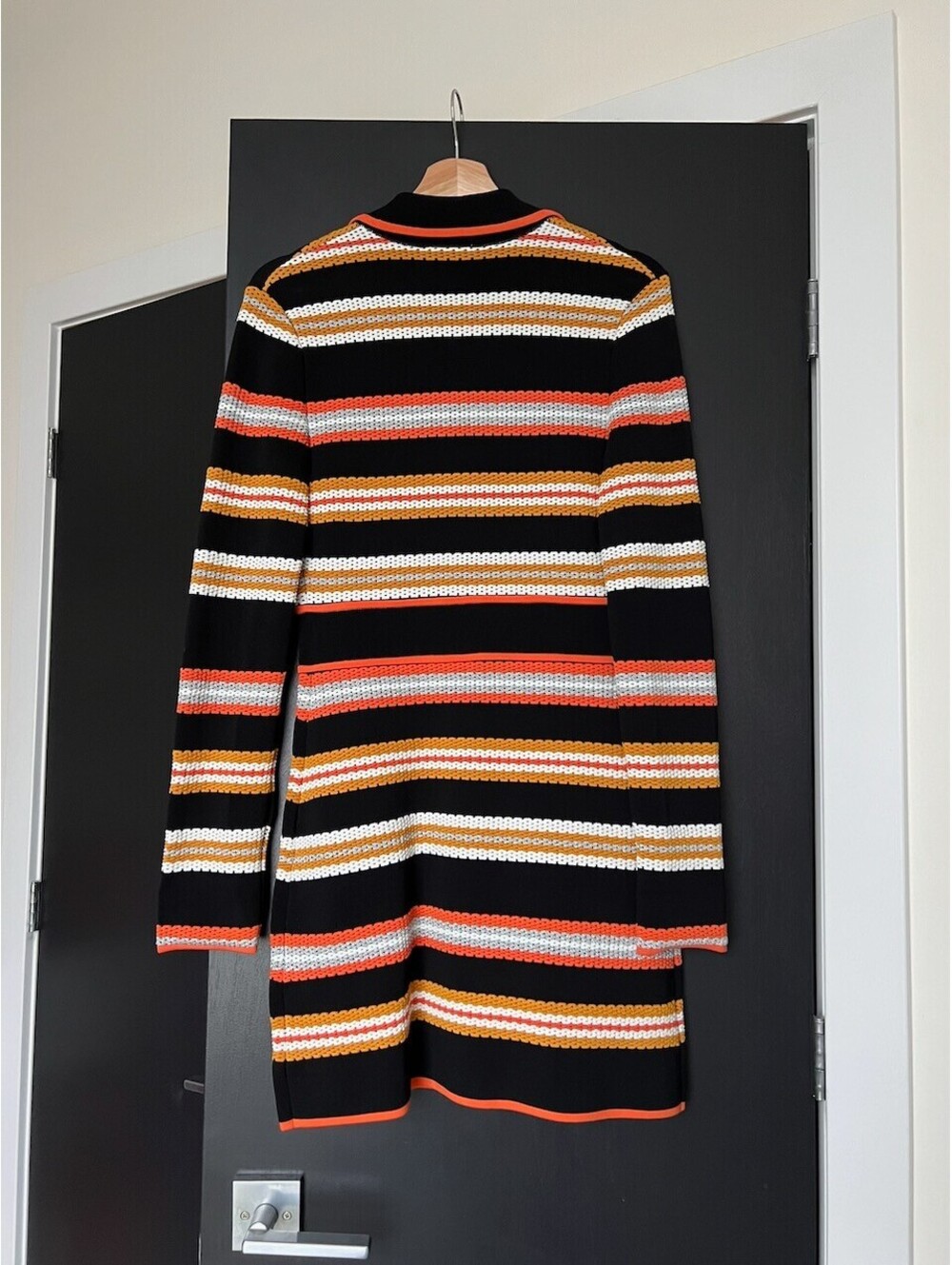 Alice McCALL Miley Dress Jacket Striped Knit Mini Dress Black Orange Yellow NWT - Picture 5 of 6